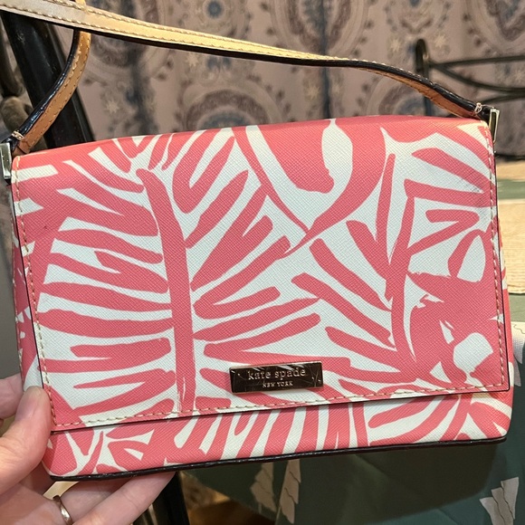 Kate Spade Tropical Pattern Pink Crossbody Bag - Picture 3 of 11